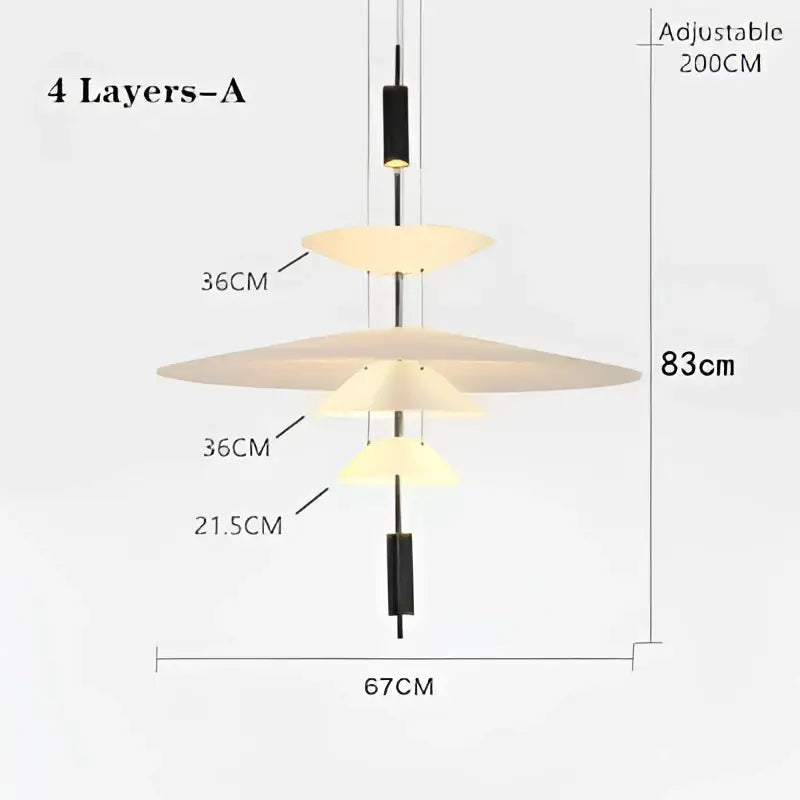 LED Saucer Chandelier