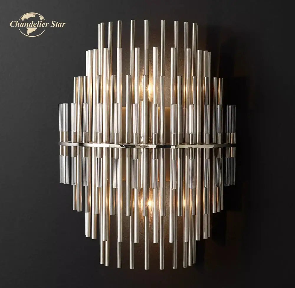 Chrome Radial LED Sconce