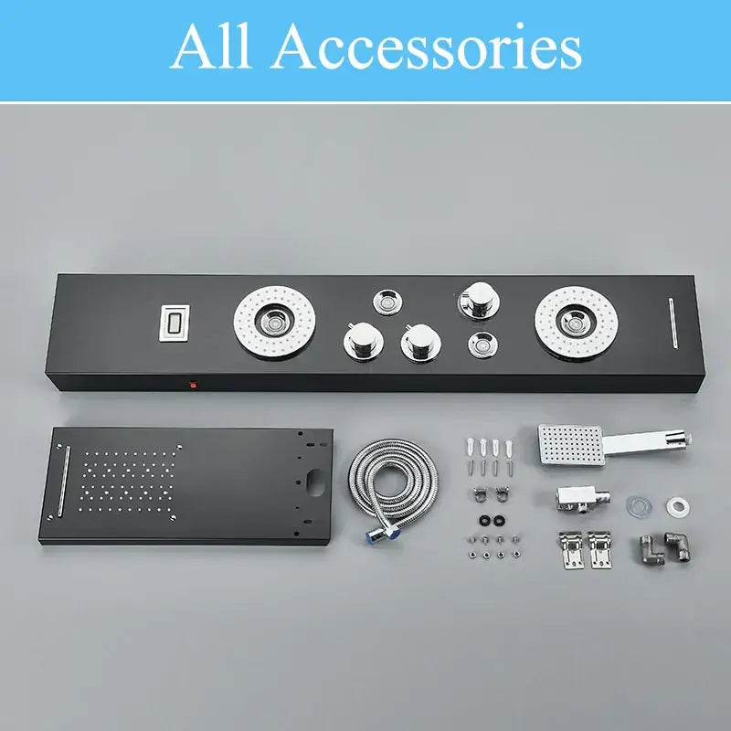 Black LED Shower Panel Spa-Like Design