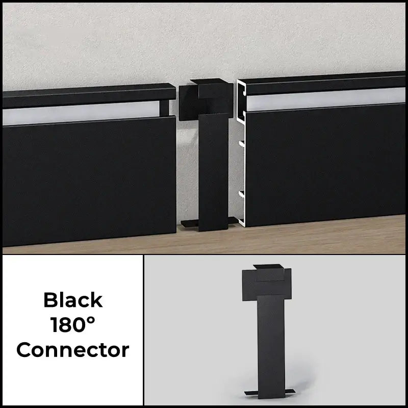 Black Aluminum Baseboard Light