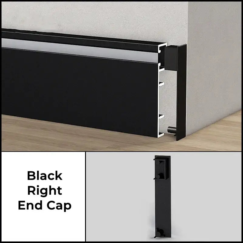 Black Aluminum Baseboard Light