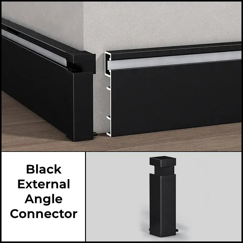 Black Aluminum Baseboard Light