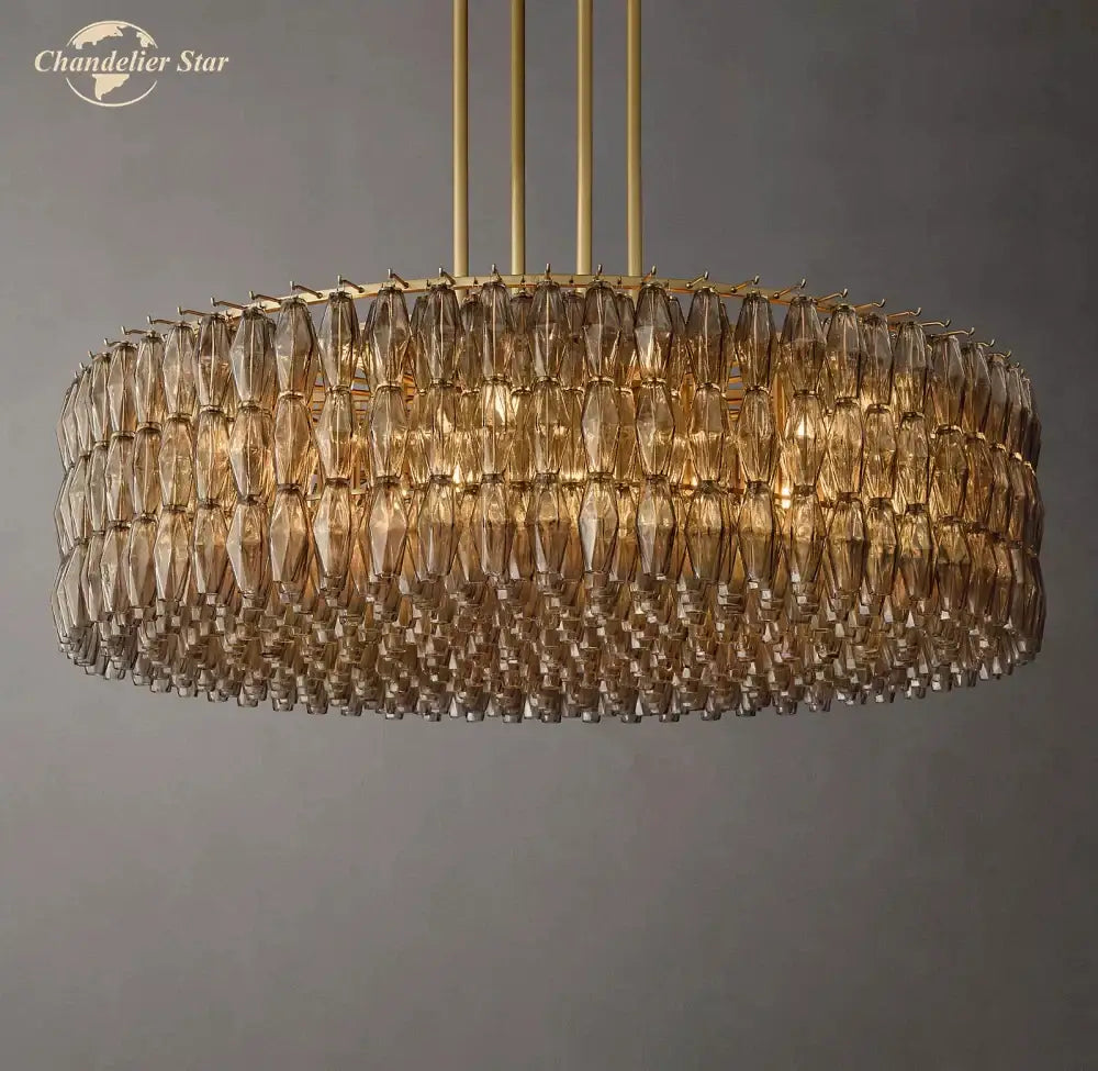 Smoke Glass LED Chandelier
