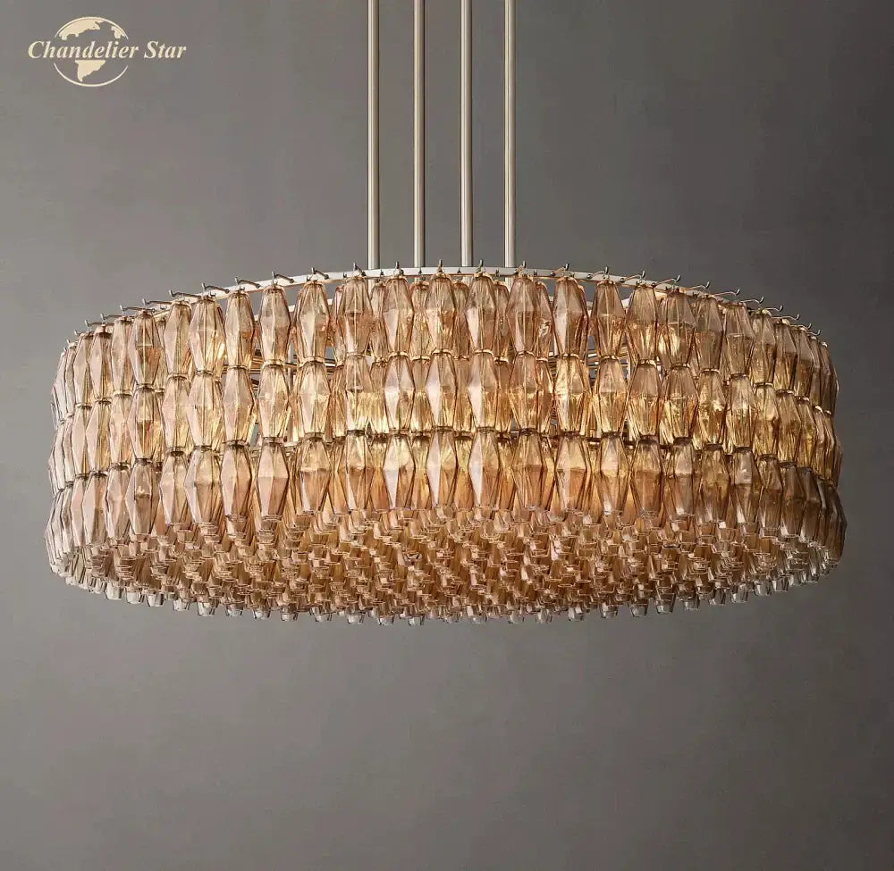 Smoke Glass LED Chandelier