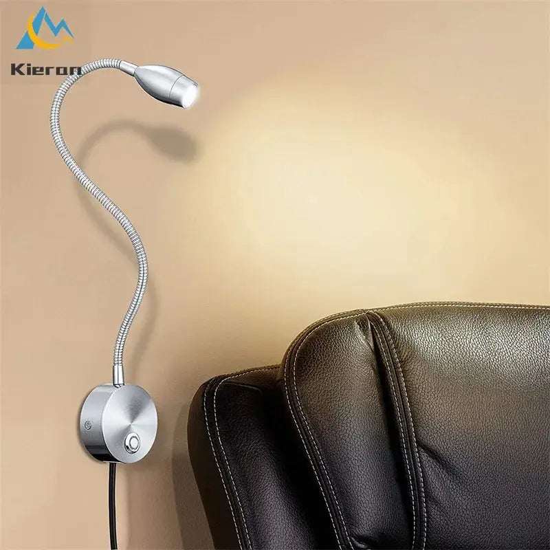 Silver Snake Wall Lamp