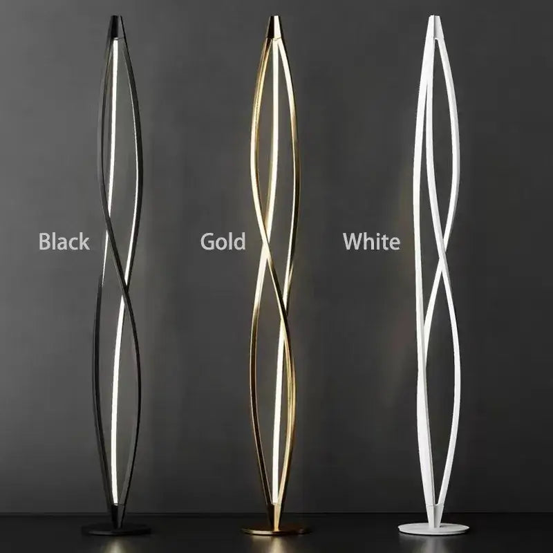 White Spiral Pendant Light Aluminum 120cm
