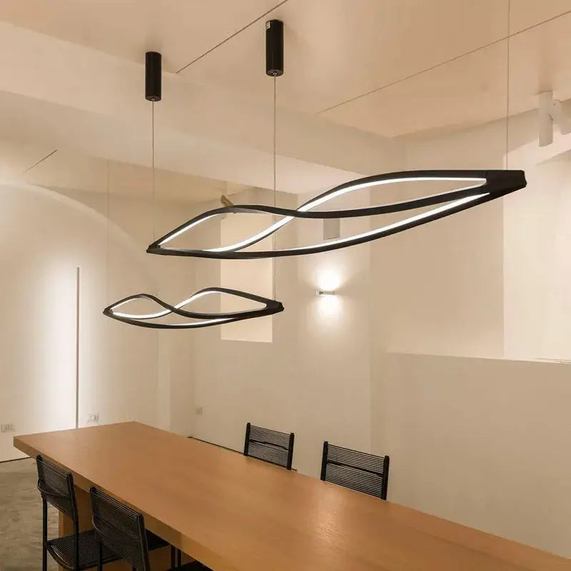 White Spiral Pendant Light Aluminum 120cm