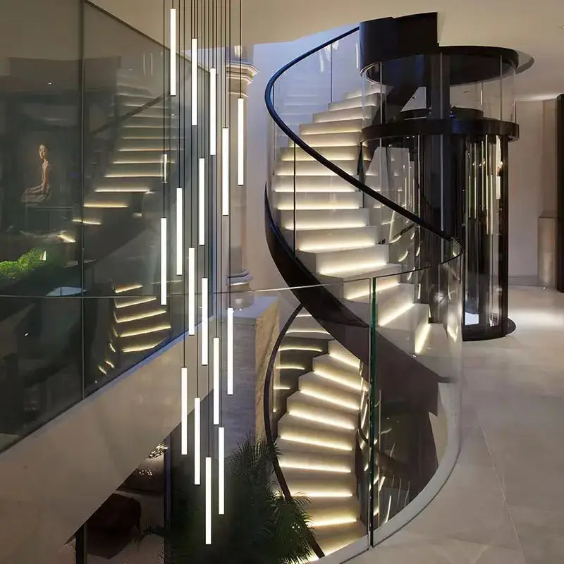 Gold Spiral Chandelier