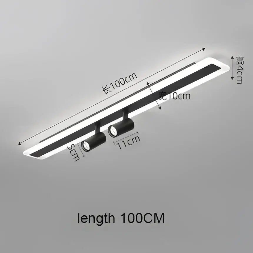 Black LED Spotlight Lamp For Hotel Halls