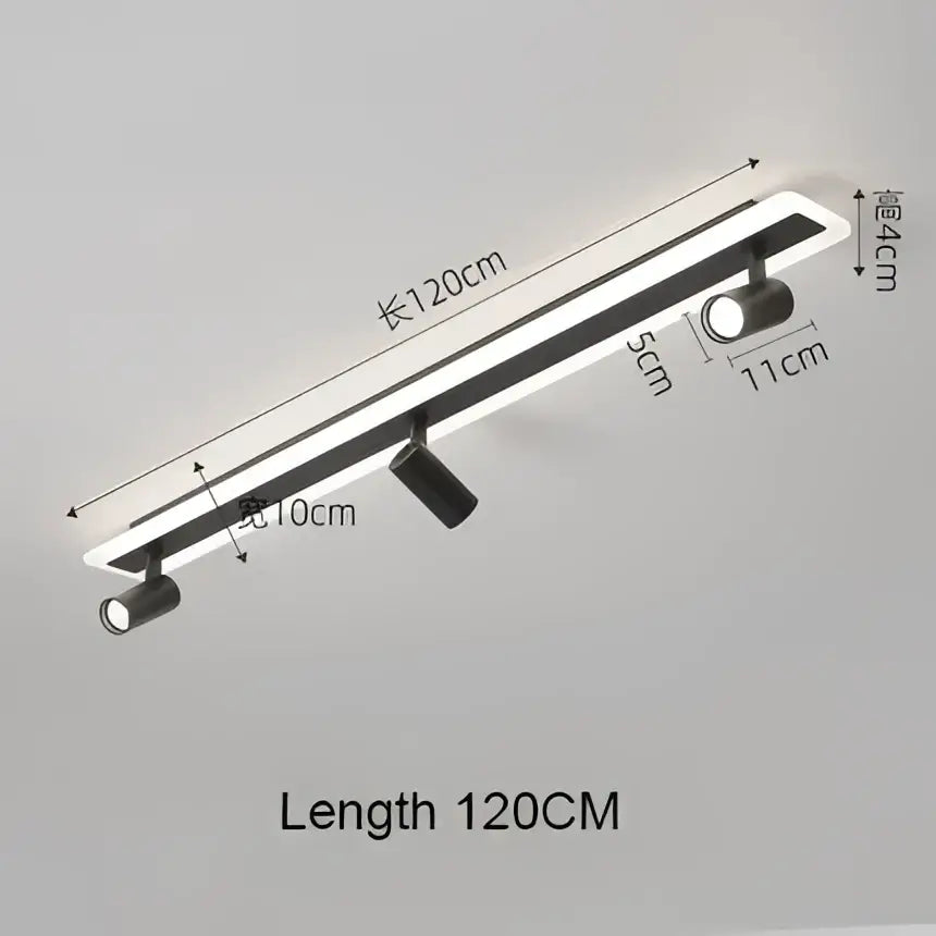 Black LED Spotlight Lamp For Hotel Halls
