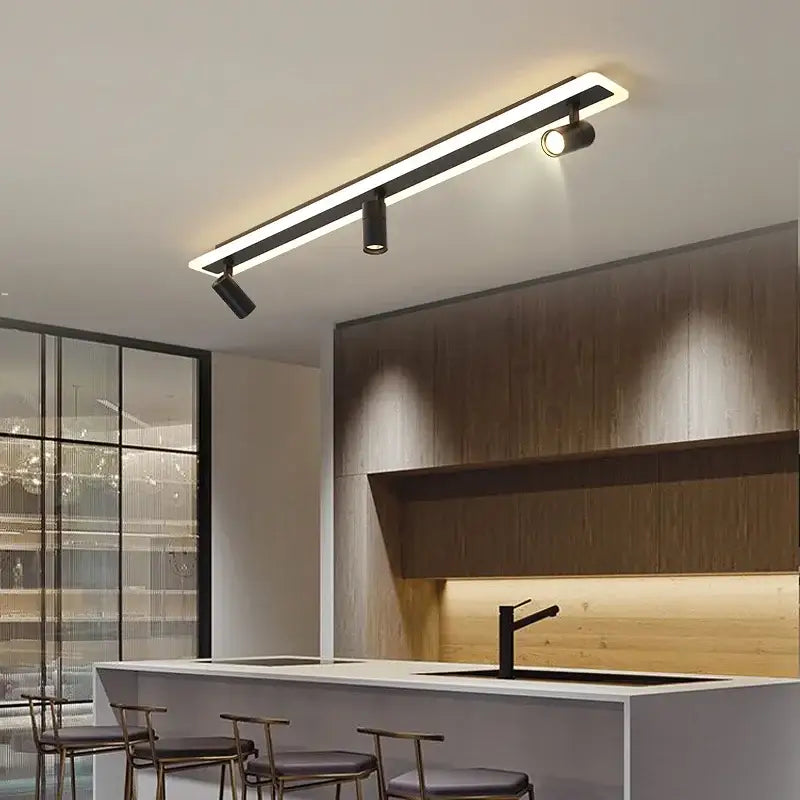 Black LED Spotlight Lamp For Hotel Halls