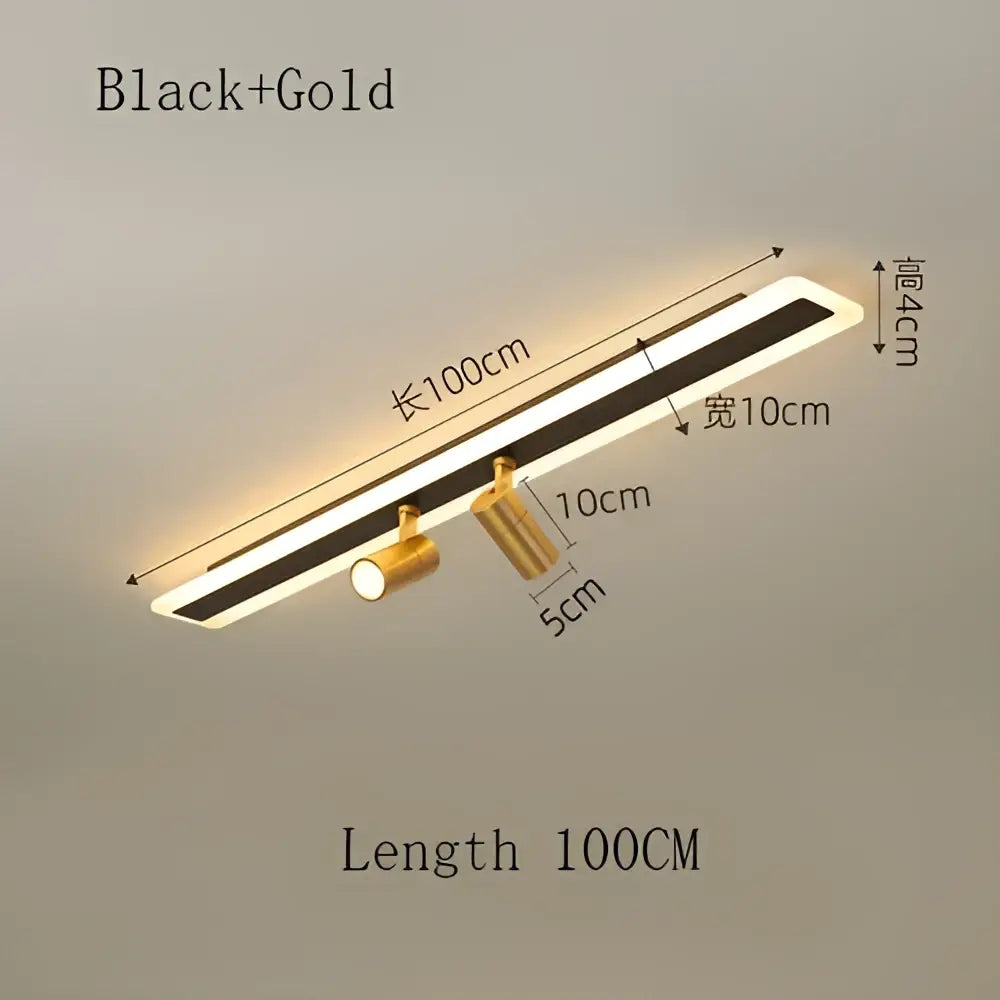 Black LED Spotlight Lamp For Hotel Halls