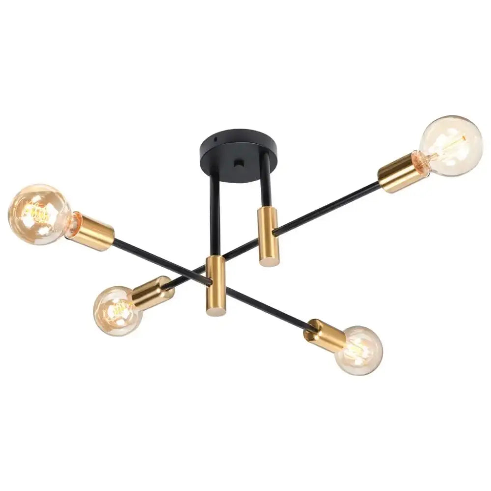 Black Brass Sputnik Chandelier