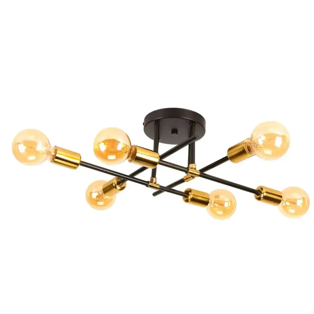Black Brass Sputnik Chandelier