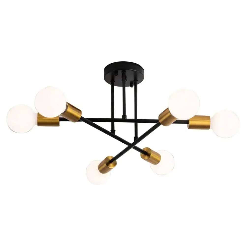 Black Brass Sputnik Chandelier