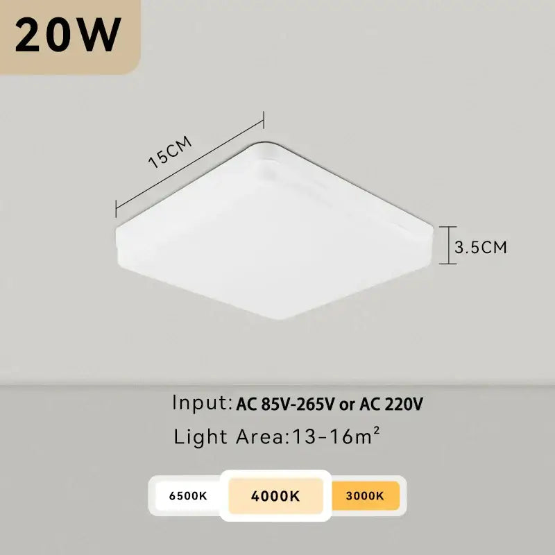 White Square LED Light