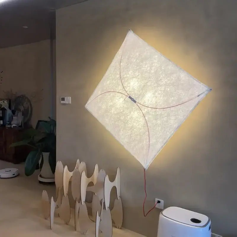White Square Fabric Lamp