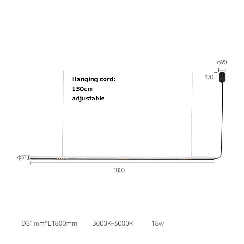 Black Square LED Chandelier Sensor Technology