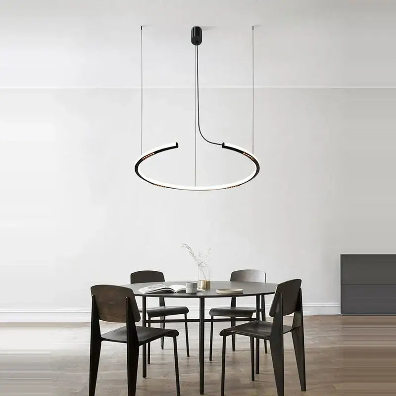 Black Square LED Chandelier Sensor Technology