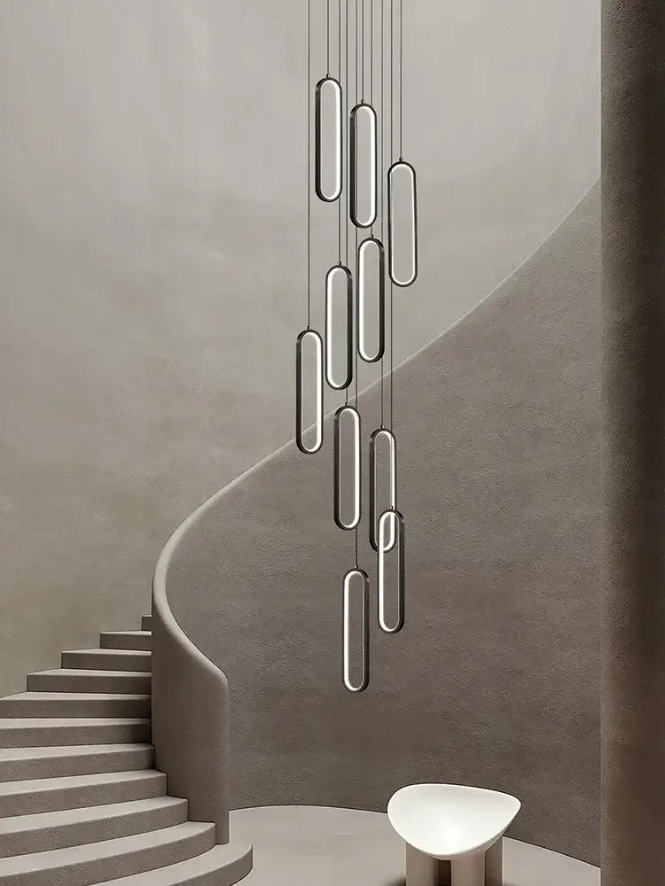 Gold Branch LED Chandelier 30-Head Staircase