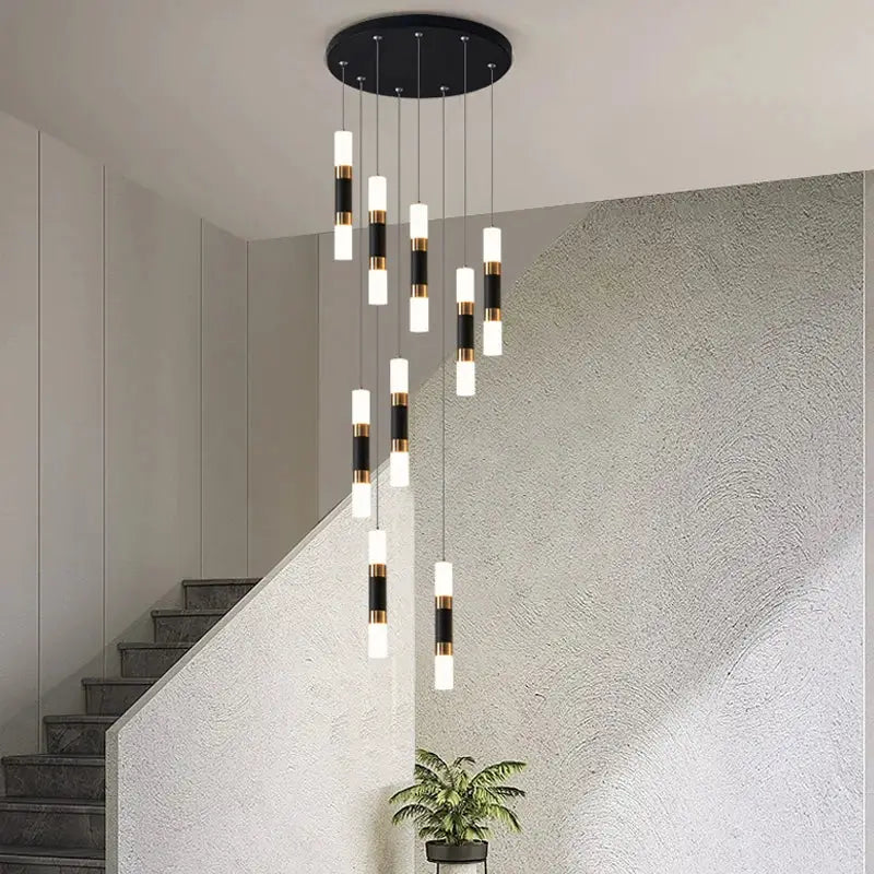 Black Staircase Pendant Light