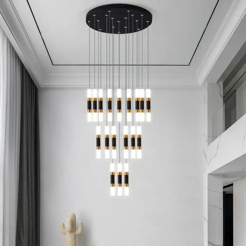 Black Staircase Pendant Light