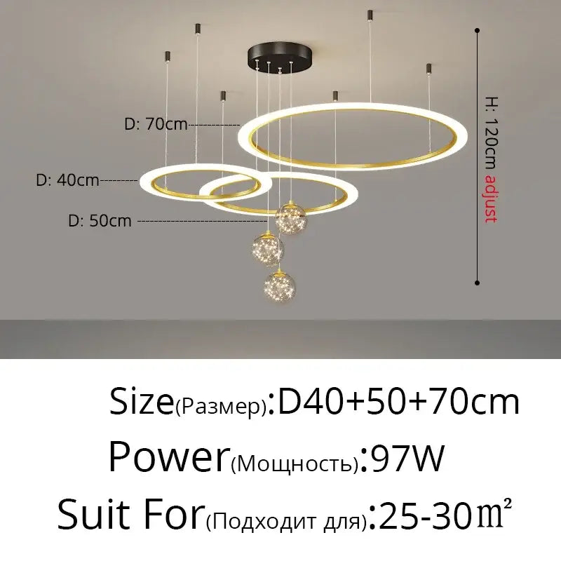 Black Star Chandelier Light