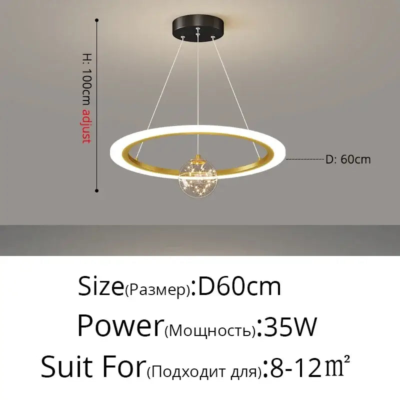 Black Star Chandelier Light