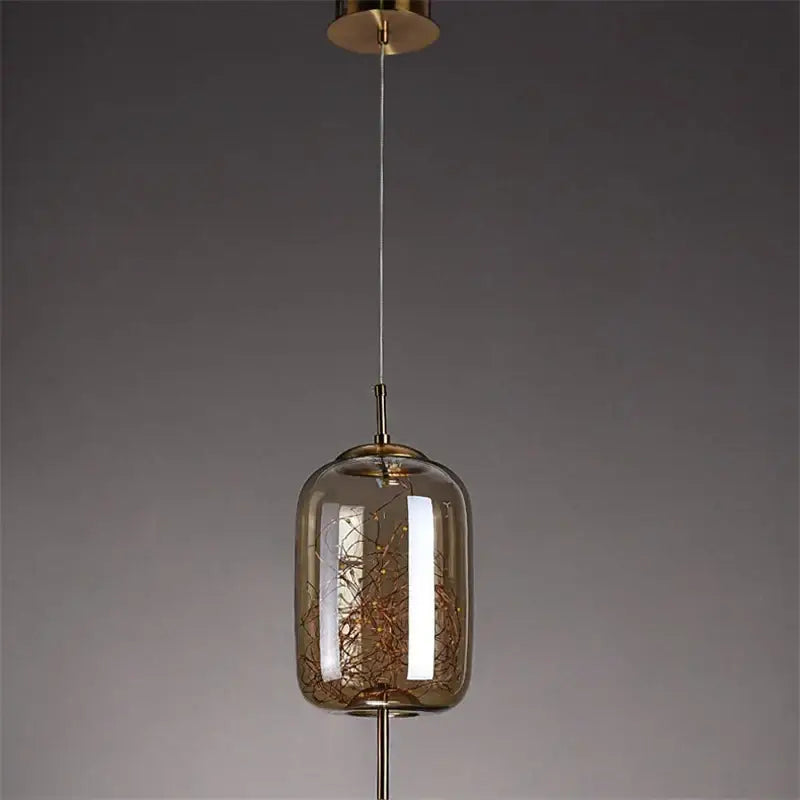 Golden Glass Starry Pendant