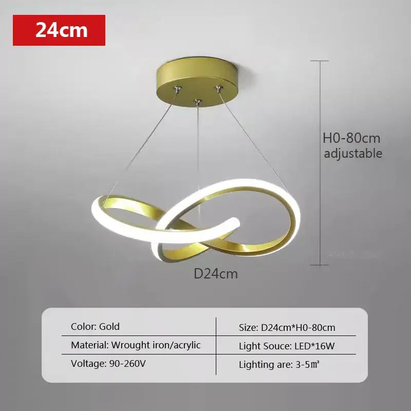 Black LED Strip Pendant Light