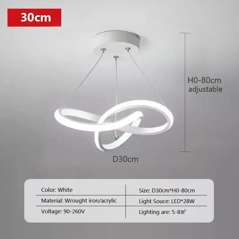 Black LED Strip Pendant Light