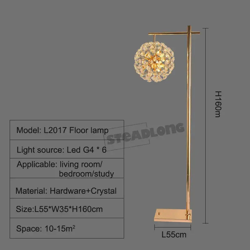 Gold Sunflower Floor Lamp