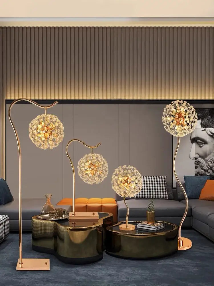 Gold Sunflower Floor Lamp