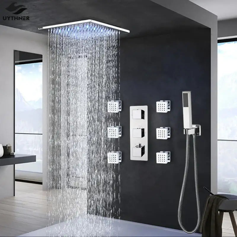 Chrome LED Shower Mixer