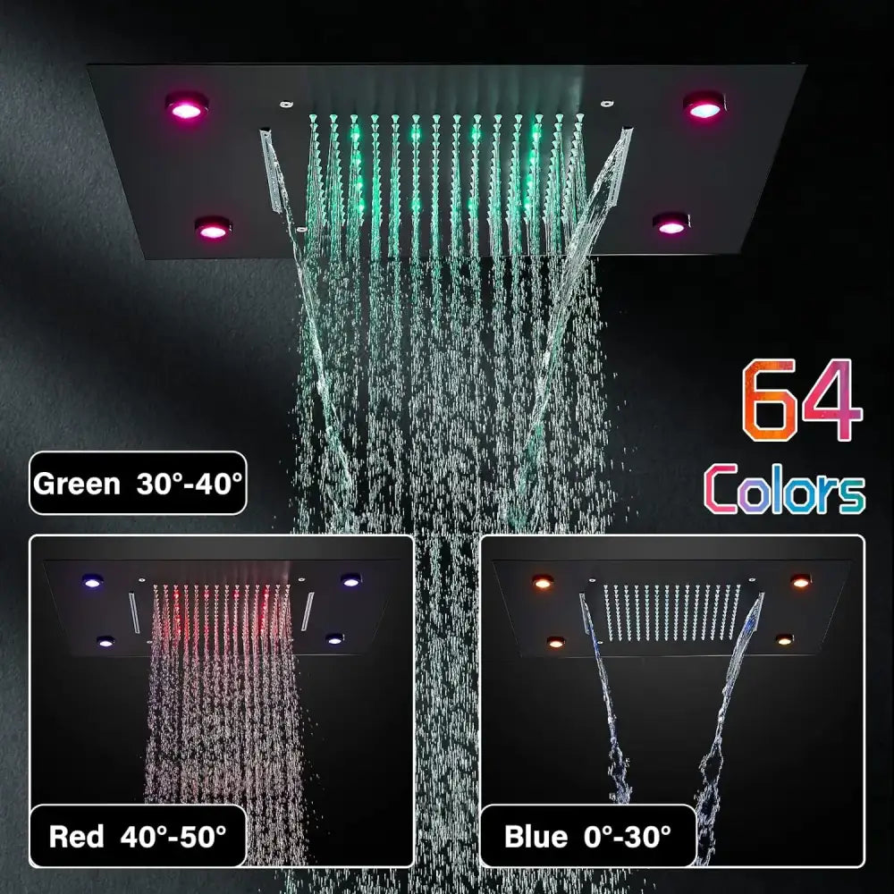 Black LED Shower System