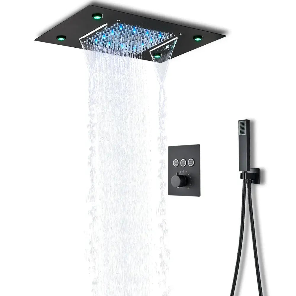 Black LED Shower System