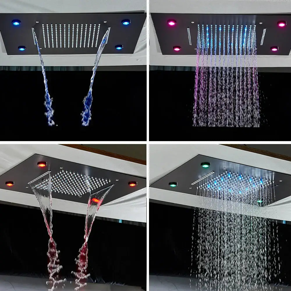 Black LED Shower System