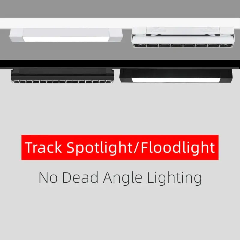 Black LED Track Light Rail Set Design