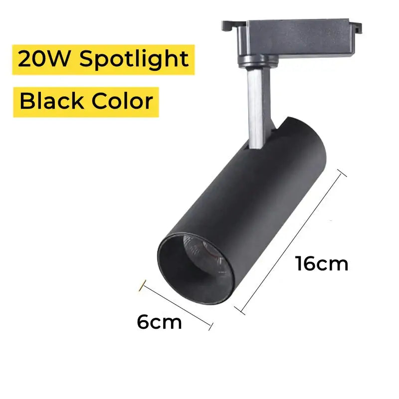 Black LED Track Light Rail Set Design