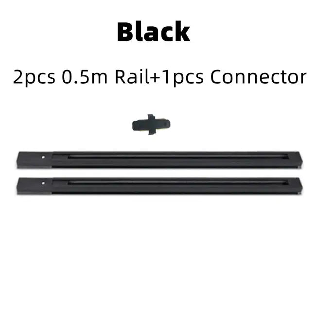 Black LED Track Light Rail Set Design