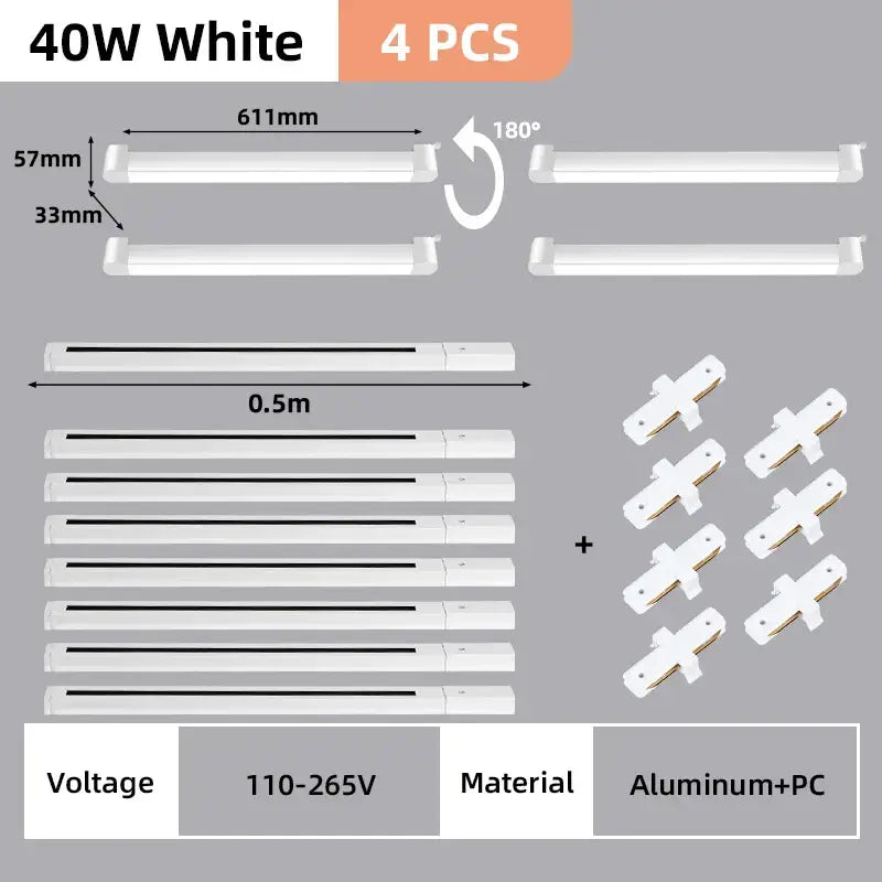 Black Track Light Set