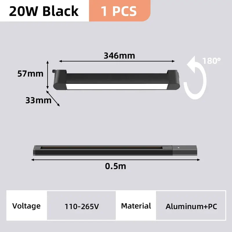 Black Track Light Set