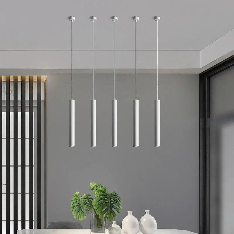 Gold Black Tube Pendant