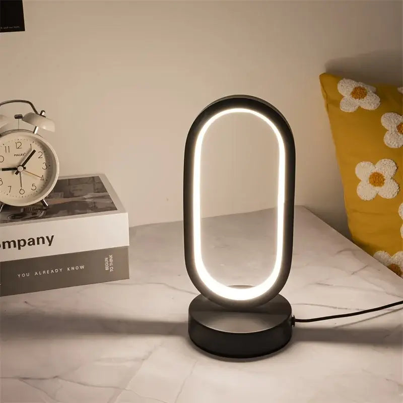 Gold Oval Bedside Lamp