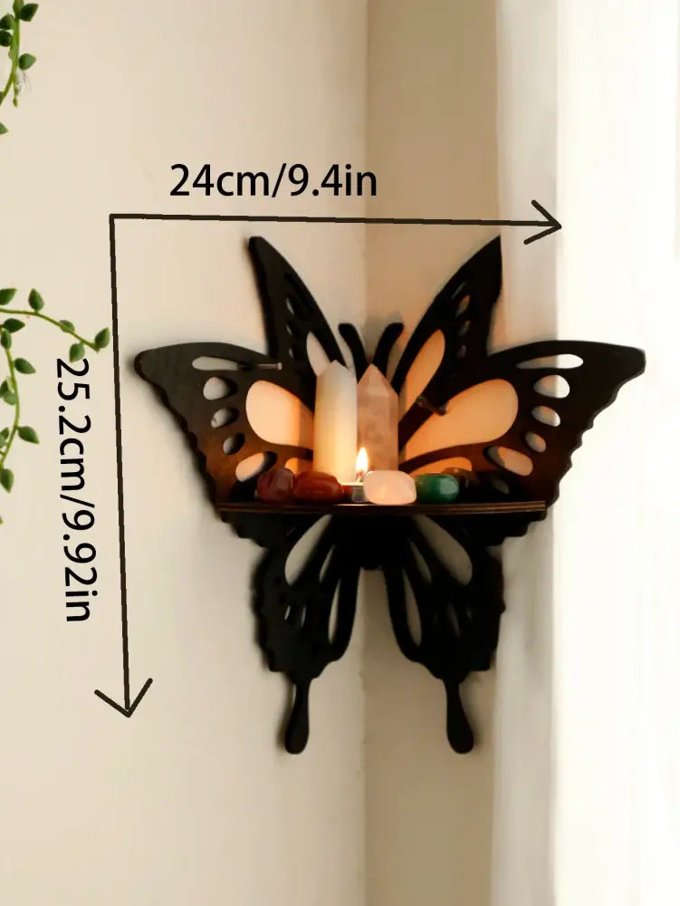 Black Metal Floating Shelf