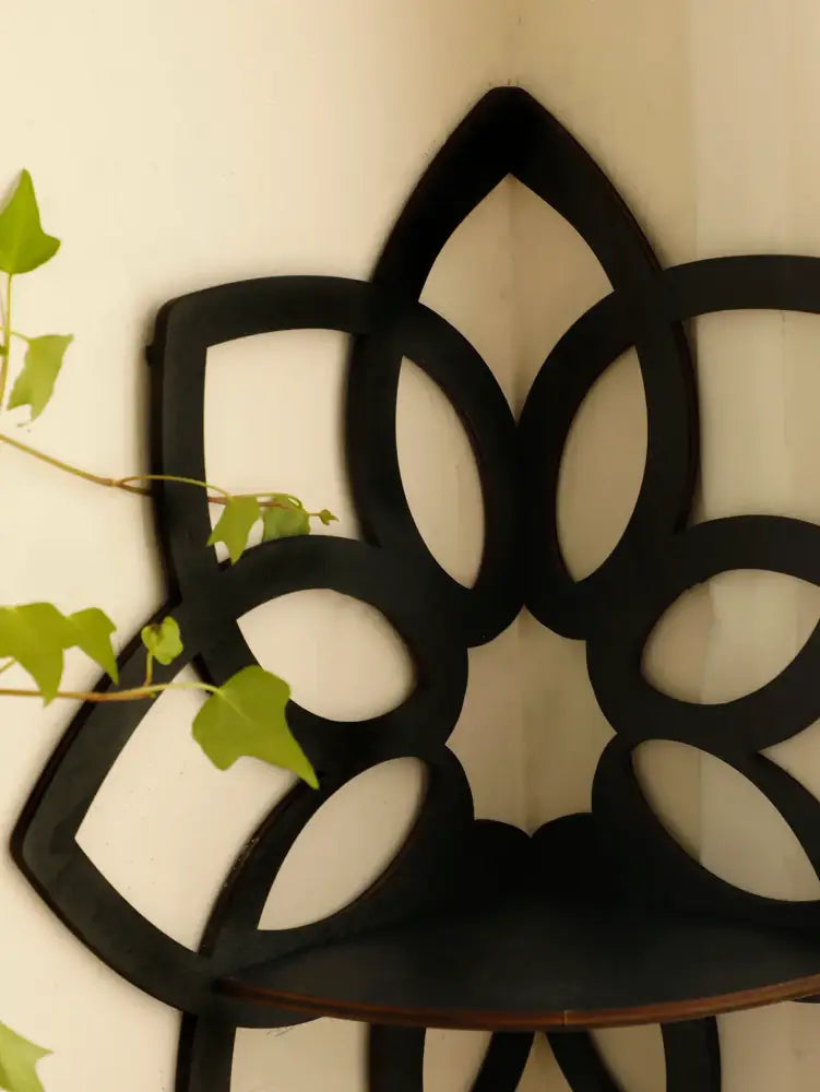Black Metal Floating Shelf