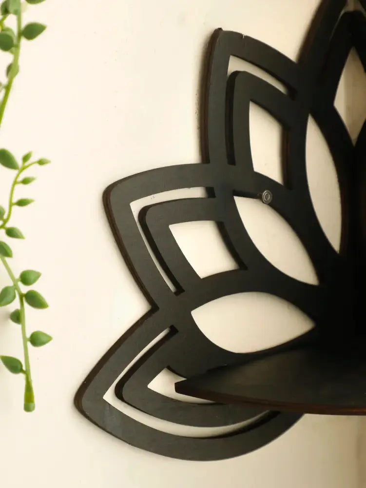 Black Metal Floating Shelf