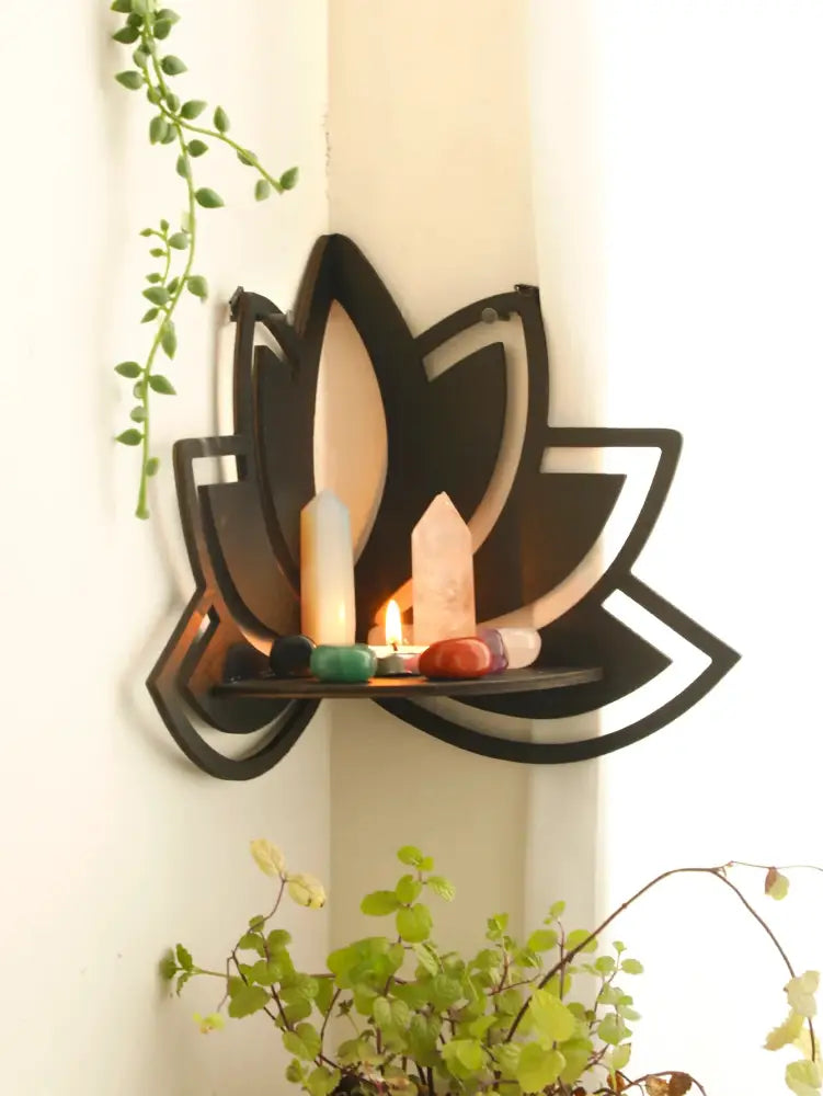 Black Metal Floating Shelf