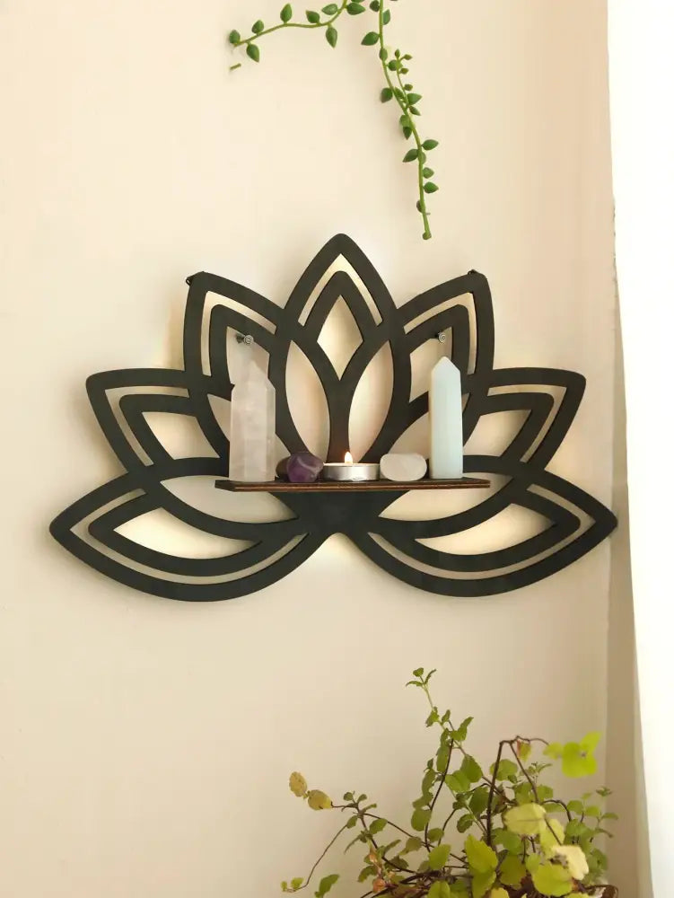 Black Metal Floating Shelf