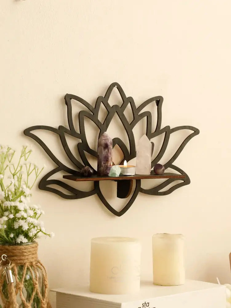 Black Metal Floating Shelf
